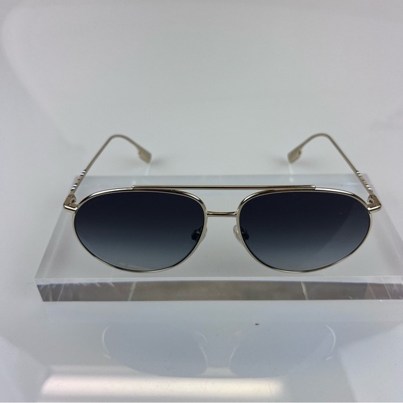 Burberry Gold Aviators with signature color detail on arms - Picture 3 of 6